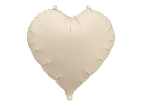 Balon foliowy serce jasny beż, 45cm 18cal Partydeco (FB9T-013J)