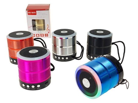 Głośnik okrągły 7x6,5cm, metalowy, Bluetooth, kabel USB Adar (617551)