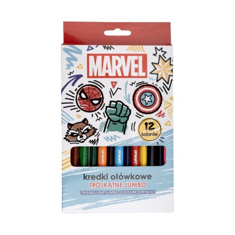 Kredki ołówkowe Avengers trójkątne 12 kol. Beniamin