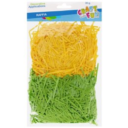 Rafia zielony/żółty 30g Craft With Fun (555382)