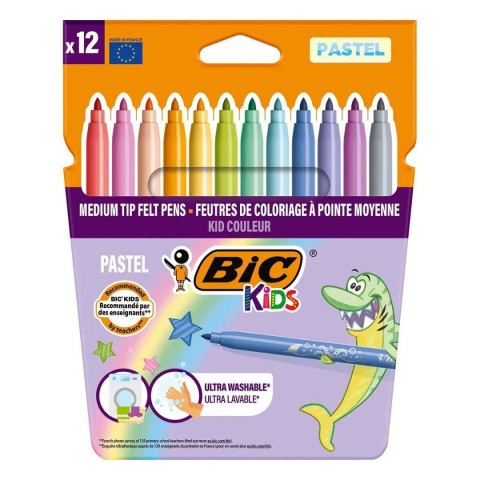 Flamaster pastelowe 12 kol. Bic Kids (520084)
