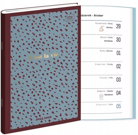 Kalendarz książkowy (terminarz) SPOTS 48 STRON B6 Interdruk (ZESZYTOWY)