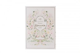 Kartka składana A5 A5 KOMUNIA KIELICH W KWIATACH Henry (5905701485925)