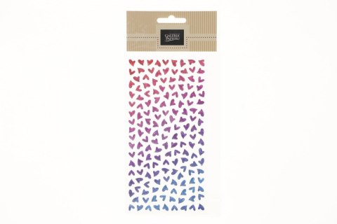 Naklejka (nalepka) serduszka połyskujące różowe i niebieskie,158 szt. Argo (251135)