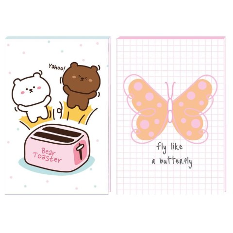 Notes (notatnik) dziewczynka A6 30k. krata Beniamin