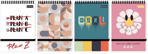 Kołozeszyt (kołonotatnik) zamykany na gunkę A6 96k. 70g krata (nd) (2557)