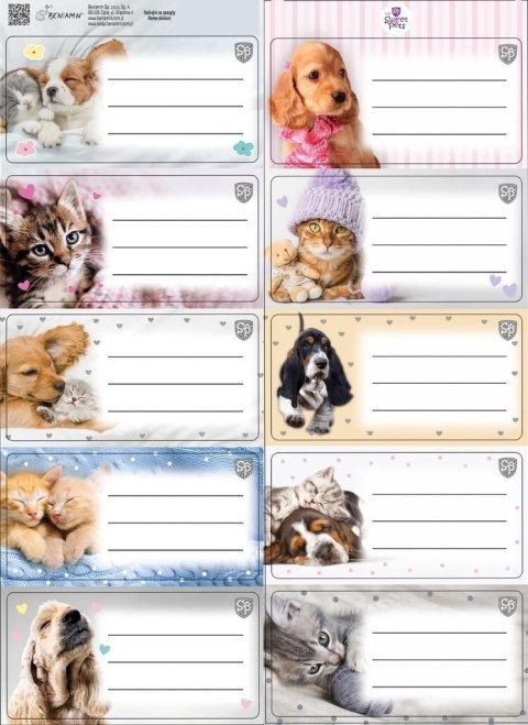 Naklejka na zeszyt The Sweet Pets kids Beniamin