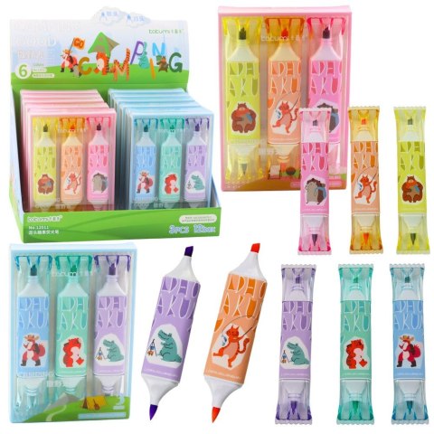 Zakreślacz zestaw 3 szt. wkład mix 5,0mm Lean (21897)