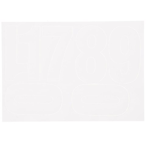 Cyfry samoprzylepne białe Farro