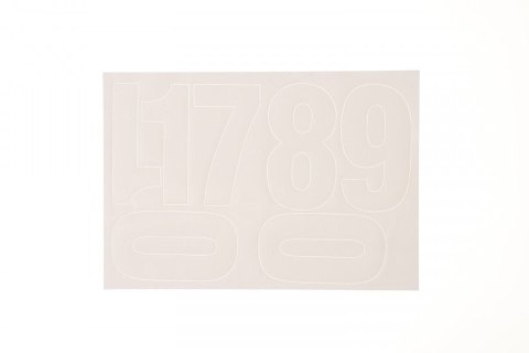 Cyfry samoprzylepne białe Farro