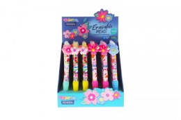 Długopis Flowers wymazywalny wkład niebieski 0,5mm Patio (80464PTR)