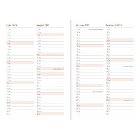 Kalendarz biurkowy GRANATOWY VIVELLA A5 A5 Wydawnictwo Wokół Nas (A5TO65B-)