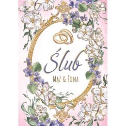 Kartka składana Karnet A5 ślub fiołki A5 Henry (5905701482900)