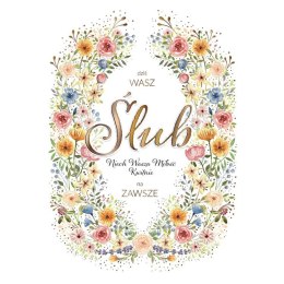 Kartka składana Karnet A5 ślub kolorowy wzór A5 Henry (5905701483068)