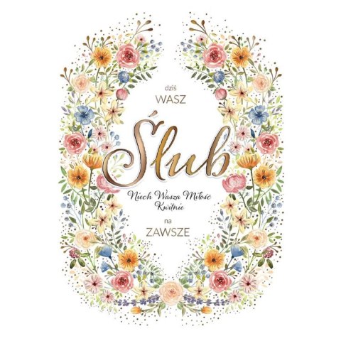 Kartka składana Karnet A5 ślub kolorowy wzór A5 Henry (5905701483068)