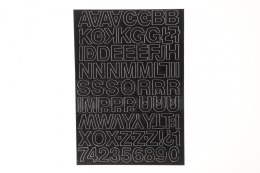 Litery samoprzylepne czarny Farro