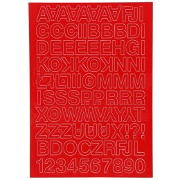 Litery samoprzylepne czerwony Farro