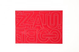 Litery samoprzylepne czerwony Farro