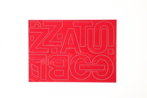 Litery samoprzylepne czerwony Farro