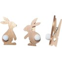 Ozdoba drewniana Craft-Fun Series klamerki drewniane króliczki Titanum (diy18-20)