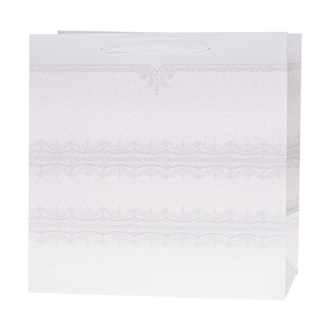 Torba prezentowa torebka lux brok Biała horyzont Kwadrat [mm:] 370x370x 200 Rozette (5907354051090)
