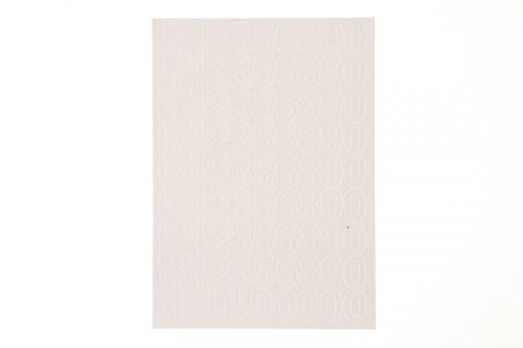 Cyfry samoprzylepne białe Farro