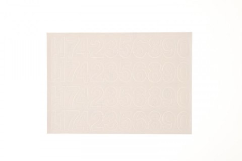 Cyfry samoprzylepne białe Farro