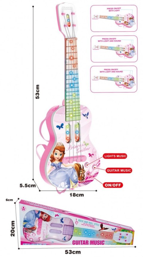 Gitara dziecięca z księżniczką Lean (20894)