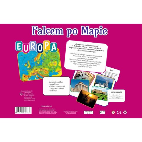 Gra planszowa palcem po mapie - Europa Abino