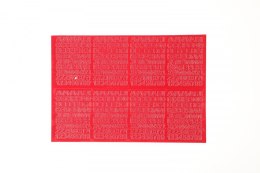 Litery samoprzylepne czerwony Farro