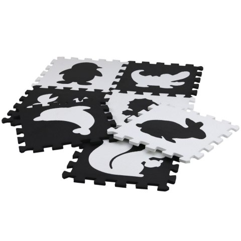 Mata dla malucha Puzzle Mata Kontrastowa Edukacyjna Pianka EVA Czarno-Białe 19 ele. Lean (17481)