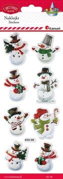 Naklejki świąteczne Craft-Fun Series Boże Narodzenie Bałwanki Titanum (EGC-08)