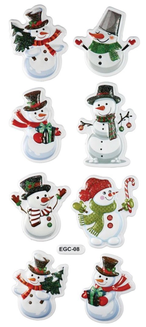 Naklejki świąteczne Craft-Fun Series Boże Narodzenie Bałwanki Titanum (EGC-08)