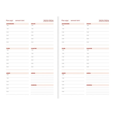 Kalendarz nauczyciela książkowy (terminarz) EKO bezbarwny A5 Wydawnictwo Wokół Nas (A5TA072B)