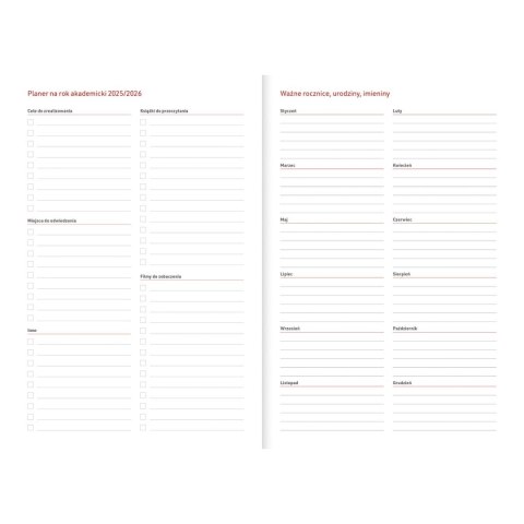Kalendarz nauczyciela książkowy (terminarz) EKO bezbarwny A5 Wydawnictwo Wokół Nas (A5TA072B)