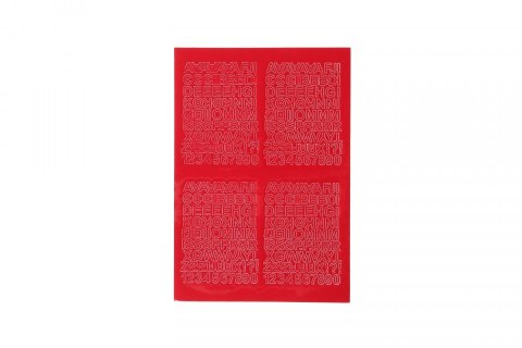 Litery samoprzylepne czerwony Farro