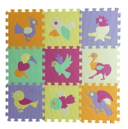 Mata dla malucha Puzzle Mata piankowa ptaki 9 elementów Lean (23027)