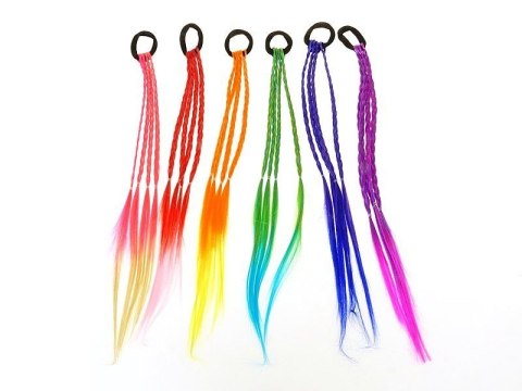 Gumka do włosów ozdoba do włosów 43cm, warkoczyki Adar (559226)