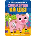 Książka dla dzieci Koloruję i naklejam. Zwierzątka na wsi. Duże naklejki od 3 lat Aksjomat