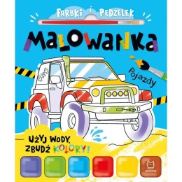 Książka dla dzieci Użyj wody, zbudź kolory! Pojazdy Aksjomat