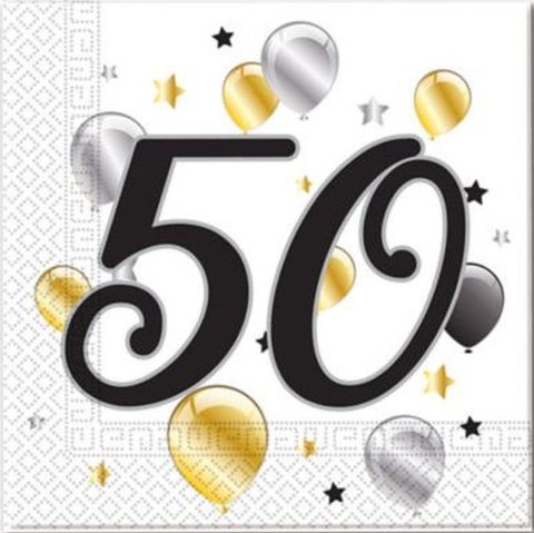 Serwetki Balloons biała papier [mm:] 330x330 Godan (88868)