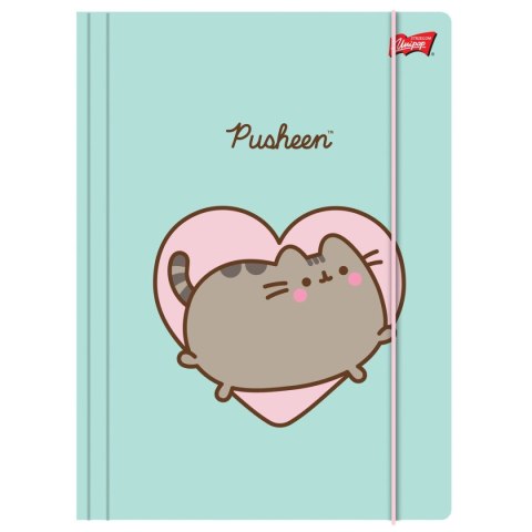 Teczka kartonowa na gumkę Pusheen A4 miętowy 300g Unipap