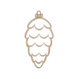 Bombki SZYSZKA 3 3szt drewniana Sadpex (DCH33N)