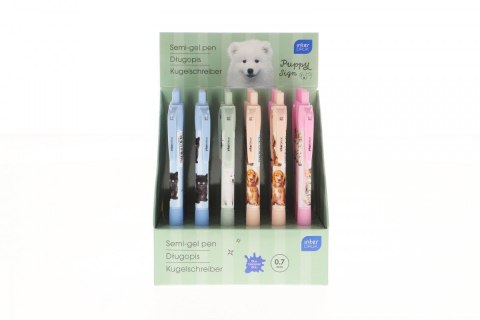 Długopis żelowy PUPPY SIGN zgripem wkład niebieski 0,7mm Interdruk (żelowy)