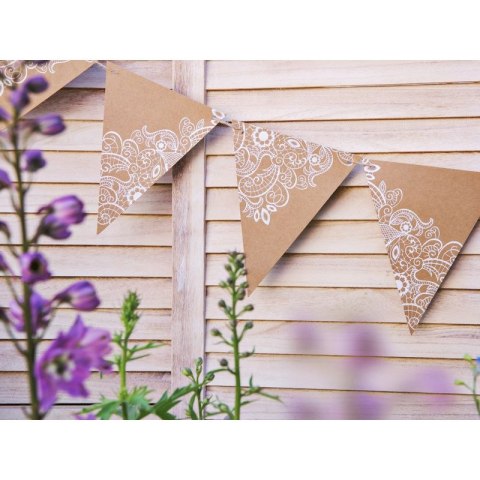 Girlanda Flagietki, kraft, 2,1 m Partydeco (FLG17)