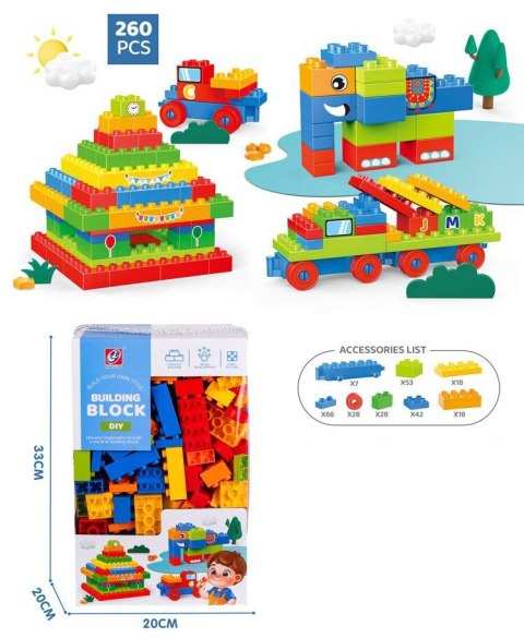 Klocki konstrukcyjne kolor 260 el. Lean (23518)