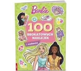 Książeczka edukacyjna Barbie™. 100 Brokatowych Naklejek Ameet (NB 1101)