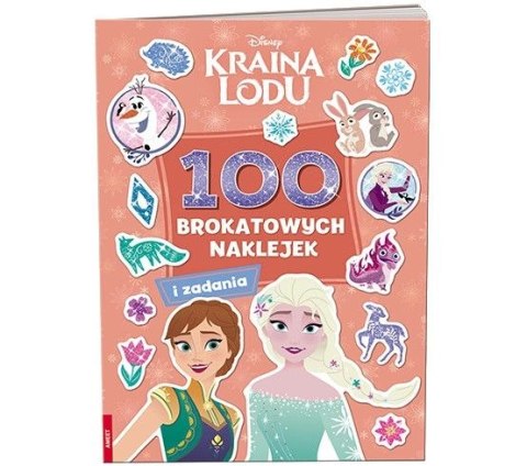 Książeczka edukacyjna Kraina Lodu. 100 Brokatowych Naklejek Ameet (NB 9109)