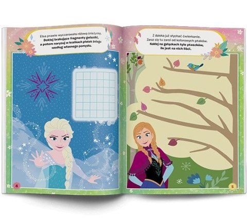 Książeczka edukacyjna Kraina Lodu. 100 Brokatowych Naklejek Ameet (NB 9109)