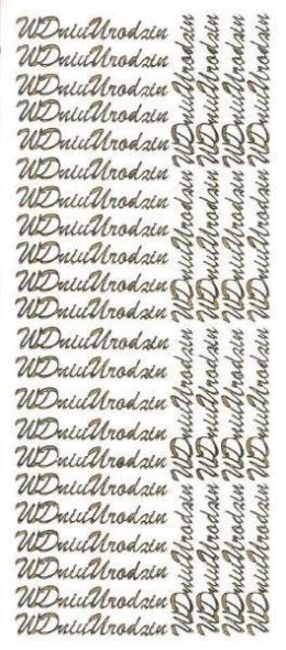 Naklejka (nalepka) W dniu urodzin złote Farro (066)